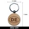 Germany Deutschland DE Engraved Wood Round Keychain Tag Charm